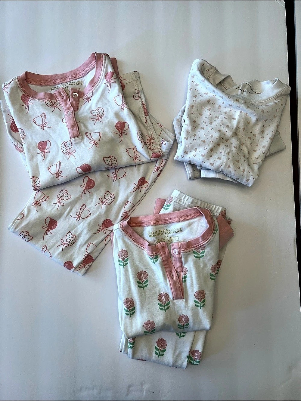 The Beaufort Company Printed Pajama Set in Pink & White Like New